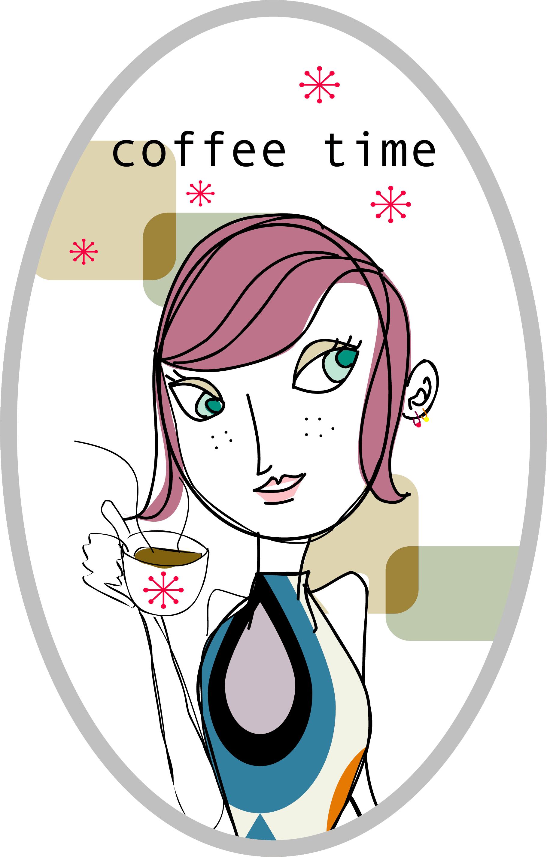 ワンポイント Modern Girl 1 Gif 無料素材 ダウンロード ペーパーミュージアム